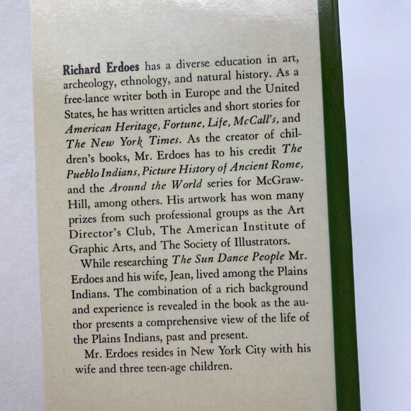 The Sun Dance People Richard Erdoes 1st Ed illustrated hardback Book Dust Jacket - Picture 15 of 15